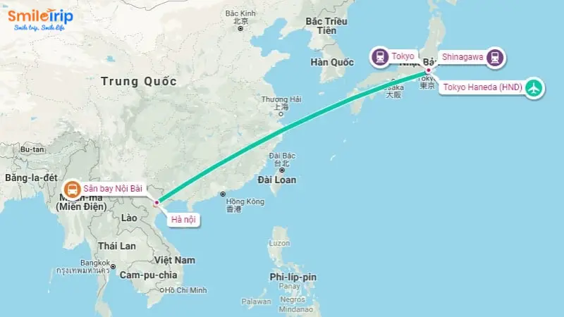 Thời gian bay từ Việt Nam đi Nhật Bản